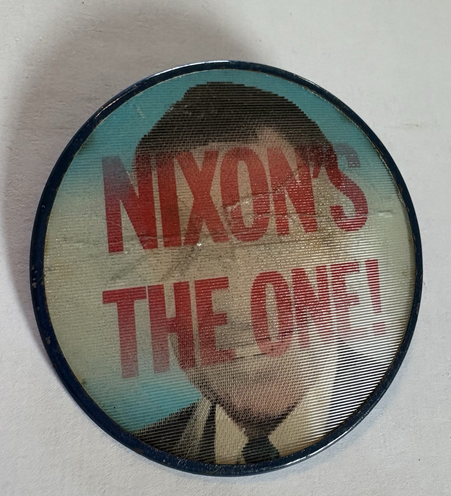 1968 Richard Nixon 2.5″ “Nixon’s The One!” Flasher Campaign Button Vari-Vue