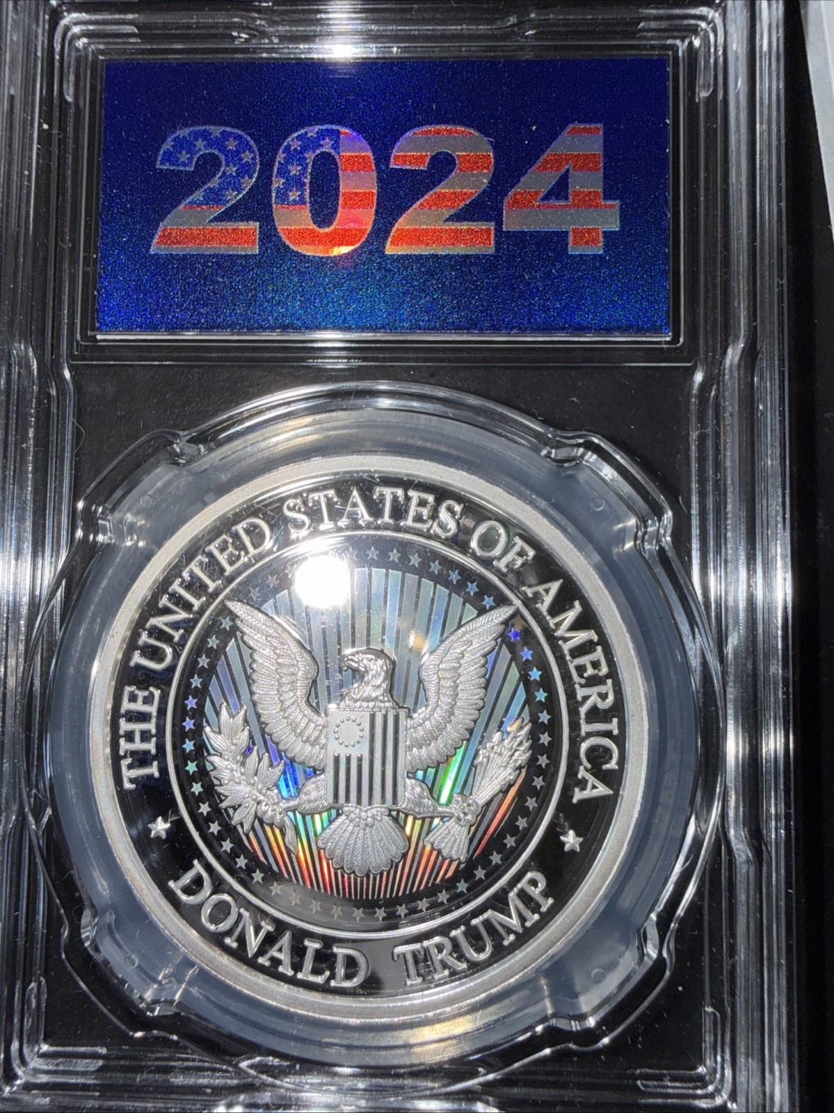 USA 2024 Donald Trump Assassination Attempt Silver Plated Shooting Commemorative