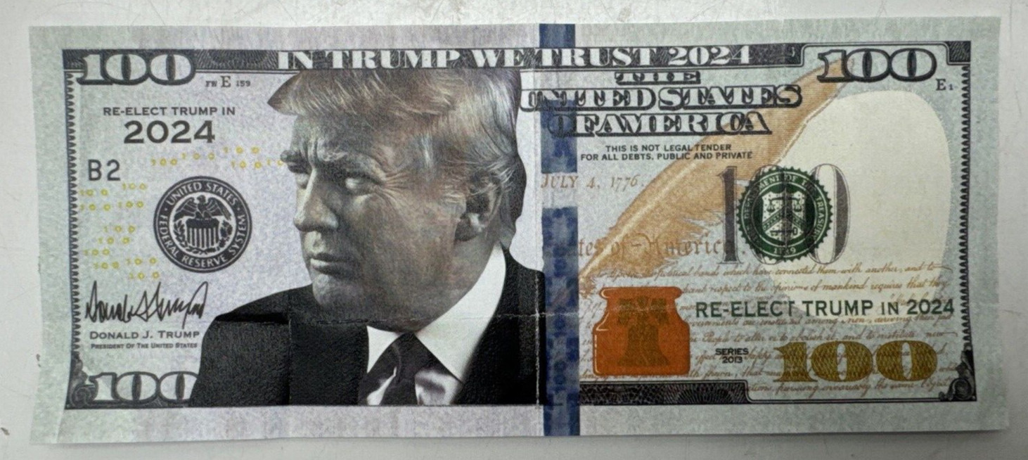“In Trump We Trust” 2024 Updated Dollar Bills Funny Money Maga