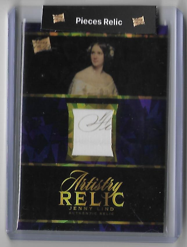 JENNY LIND OPERA 2023 Piece Of The Past Artistry Jumbo Relic Writing Auto Card
