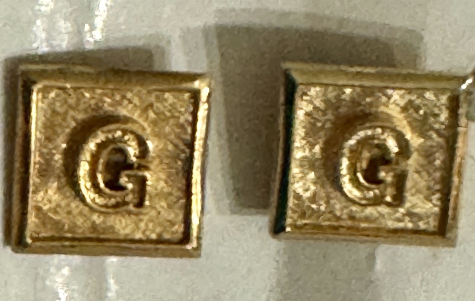 1964 Barry Goldwater Gold Colored Metal Campaign Cufflinks Set on Card