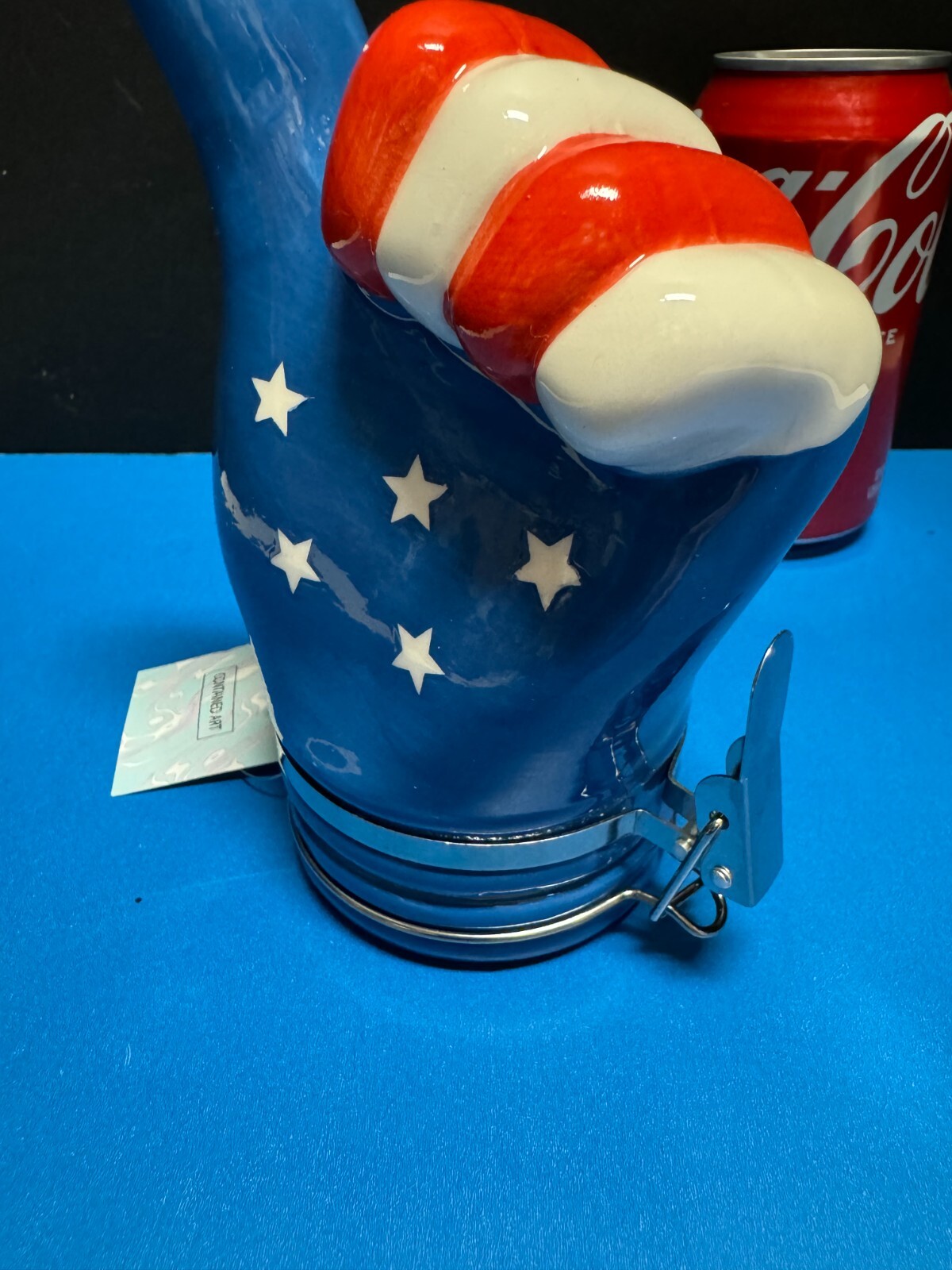 Trump 2024 Stand With Trump/ I’m voting Felon Thumb up Ceramic Cannister NEW