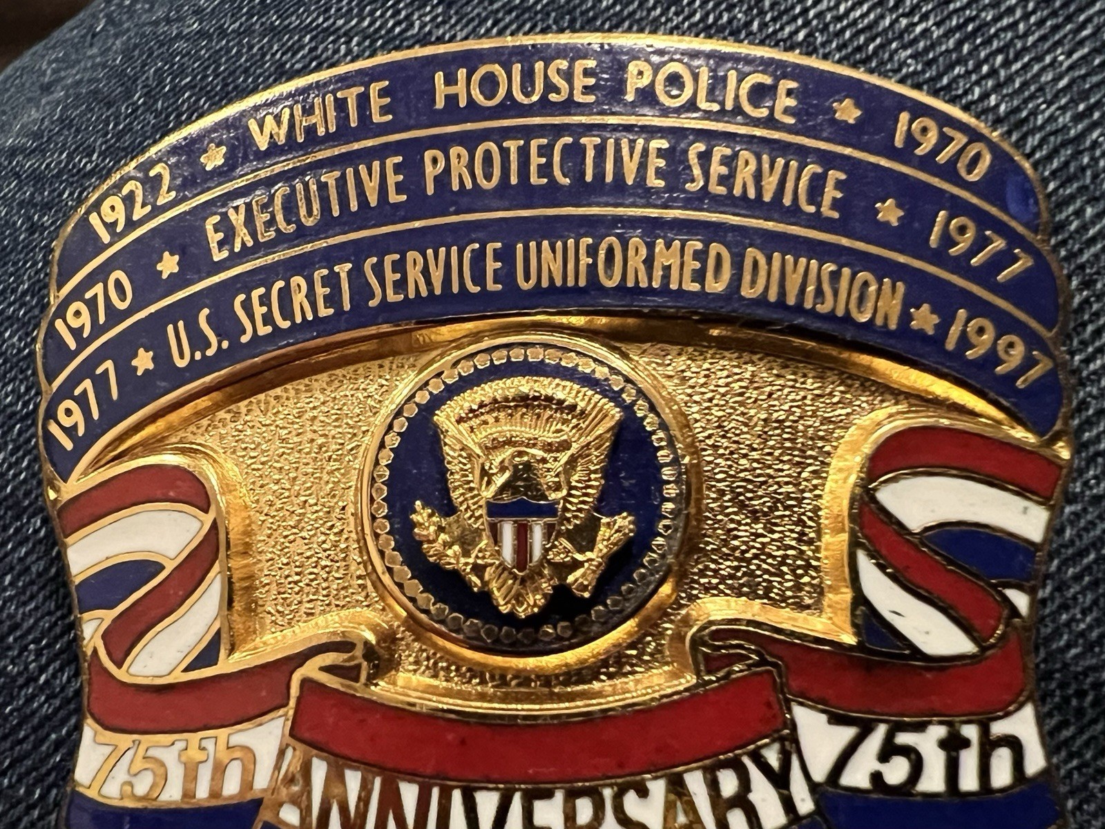 Obsolete Commemorative White House Uniformed Div. BADGE #518 Shield HALLMARKED