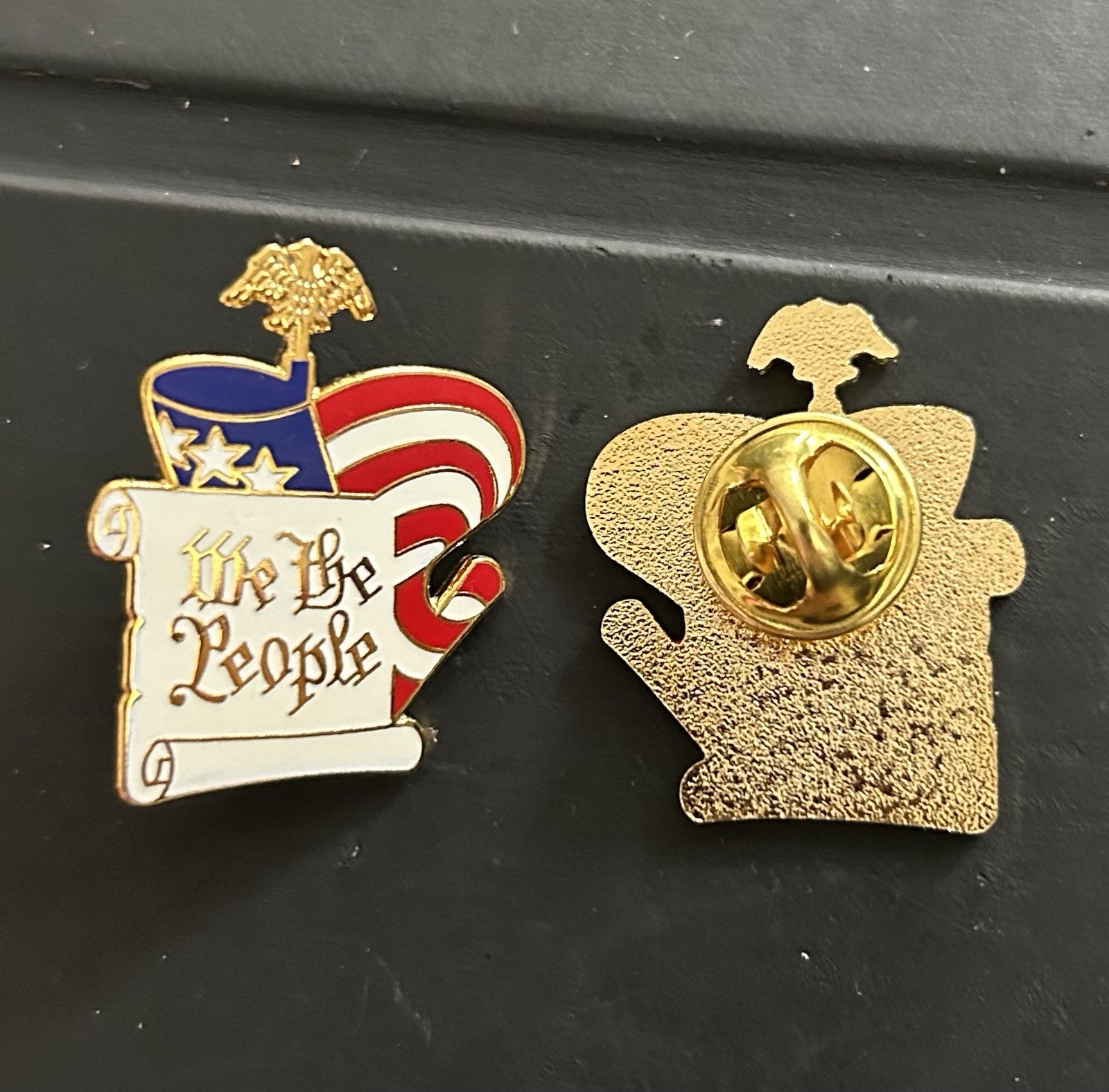 WHITE HOUSE T PEN (2) BLUE METAL GOLD REPUBLICAN MAGA GOP SIGNATURE DONALD