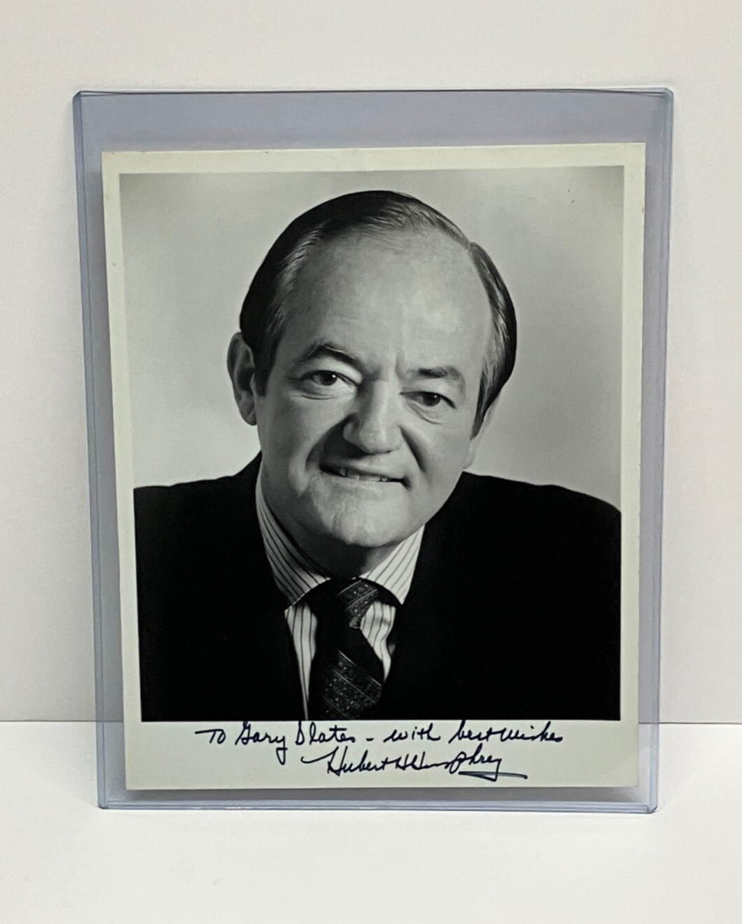 Hubert Humphrey Hand Signed Autographed 8×10 Photo with COA