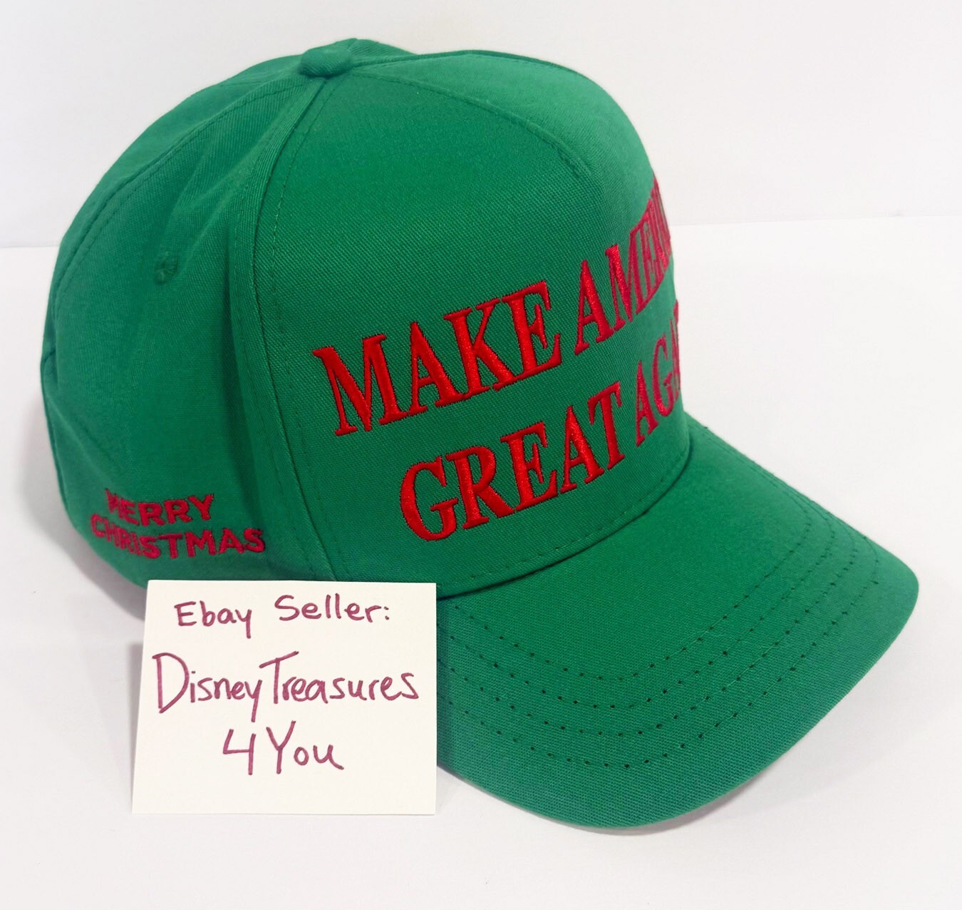 2024 OFFICIAL Donald Trump MAGA Merry Christmas Green/Red Victory Cali-Fame Hat