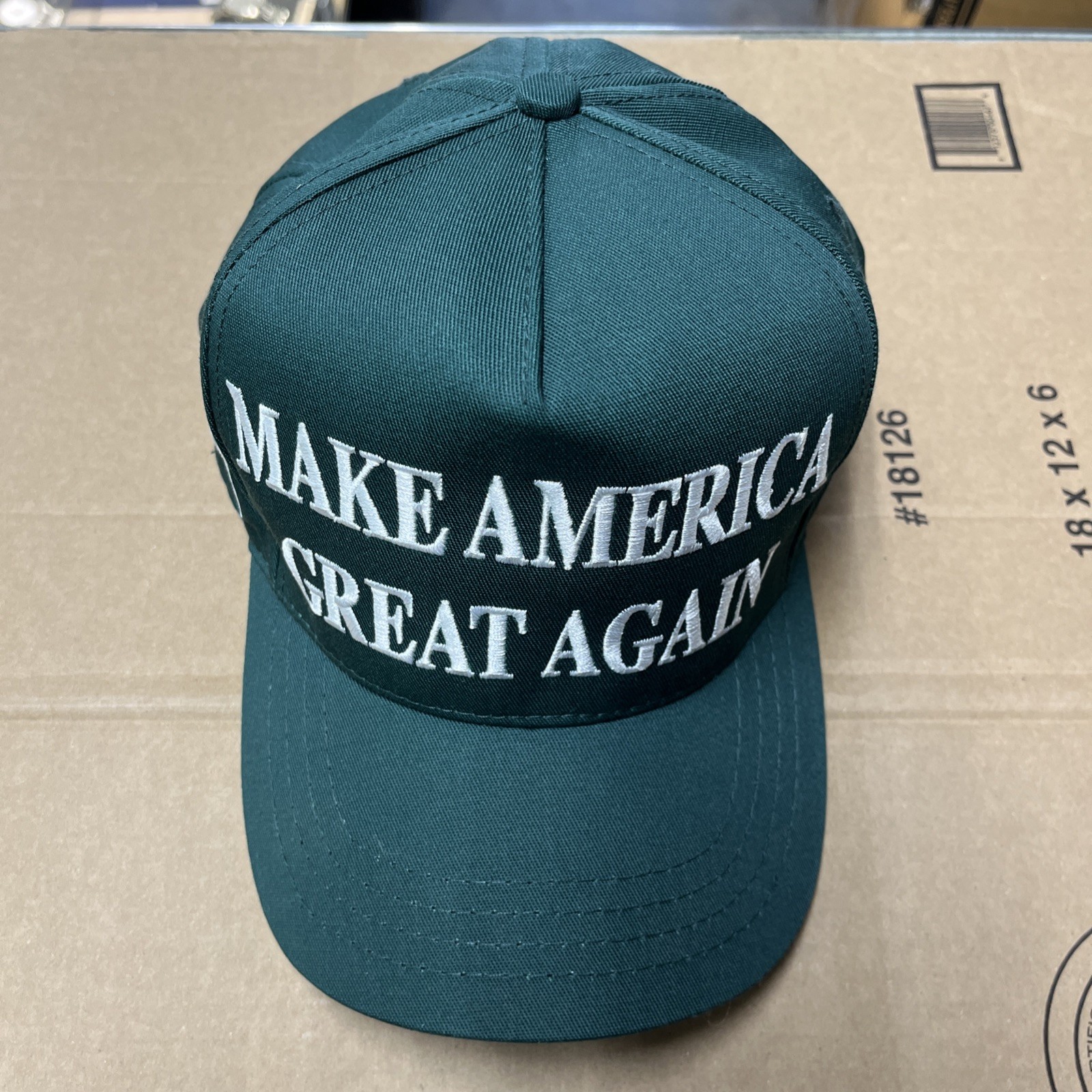 Official Make America Great Again Trump Cali Fame 45-47 Green Snapback Hat Cap