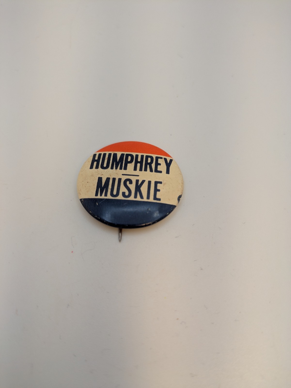 1.25″ Humphrey Muskie Red White and Blue Political Pin Button