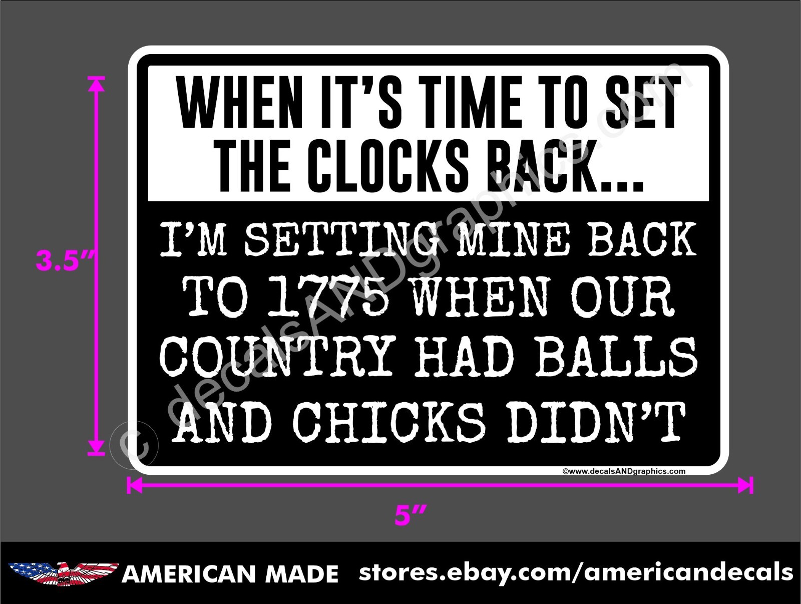 TRUMP 2024 STICKER CLOCKS BACK ANTI DEMOCRAT MAGA DEPLORABLE