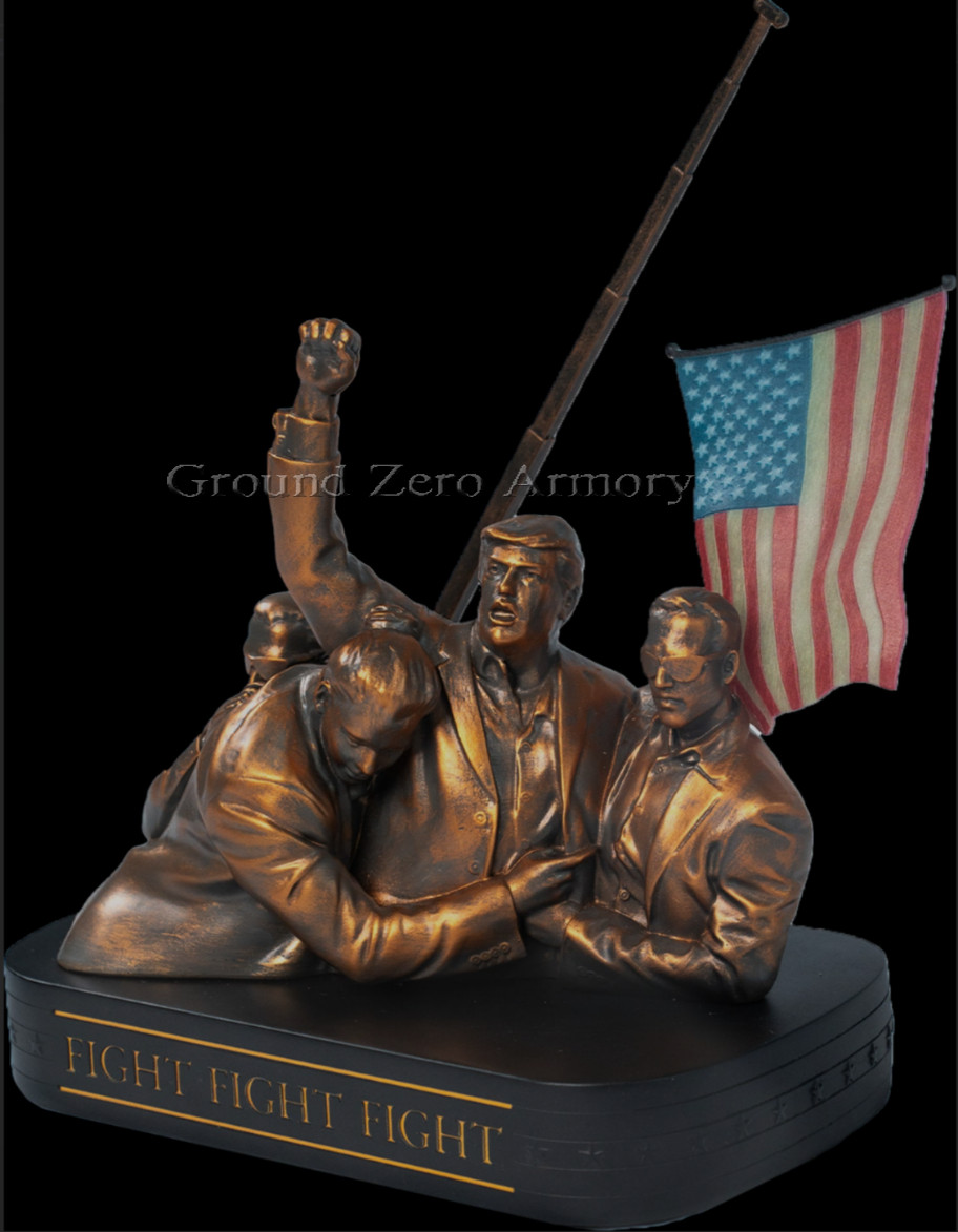 President Donald Trump FIGHT FIGHT FIGHT Mar-A-Largo Statue MAGA Patriot USA #47