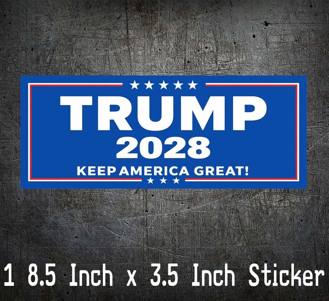 Trump Sticker 2028 President Campaign Keep America Great MAGA Decal USA Vance JD