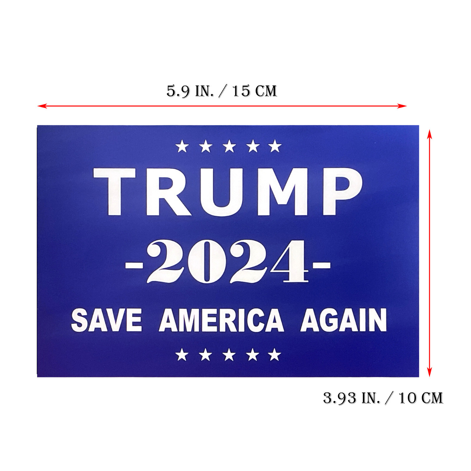 10 Pcs Trump 2024 President Campaign “Save America Again” Decal Bumper Stickers