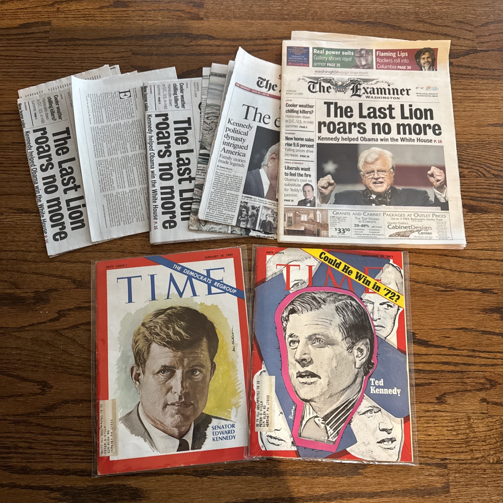 TED KENNEDY Grouping! Time Magazines from Jan 10, 1969 / Nov 29, 1971 + Media