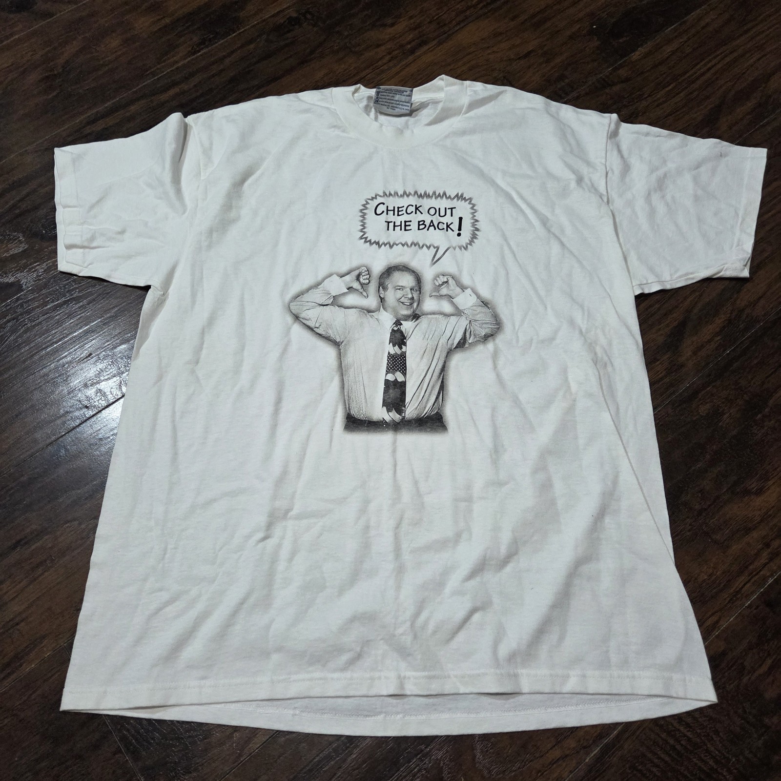 Vtg Rush Limbaugh Bill Clinton Graphic Tshirt Size XL President Political LEE