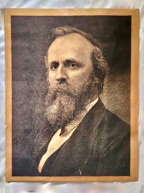 Original 1870s Signed 22″ x 28″ US Political Poster- 19th President RB Hayes