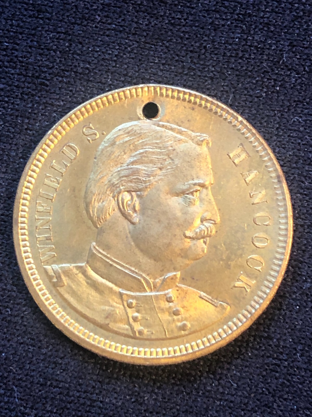 General Winfield S. Hancock 1880 Democratic Presidential Campaign Token