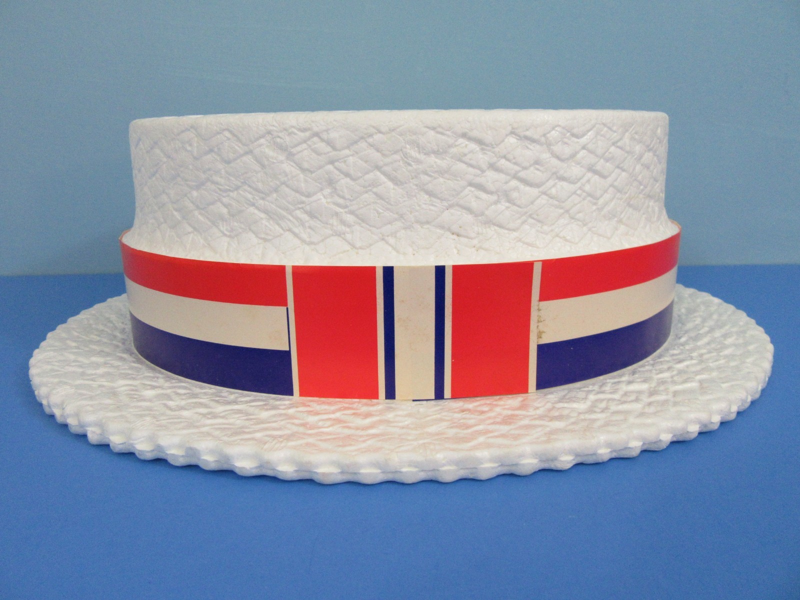 Vintage Styrofoam Hat Red White Blue – Celebrate America Dance July 4 USA