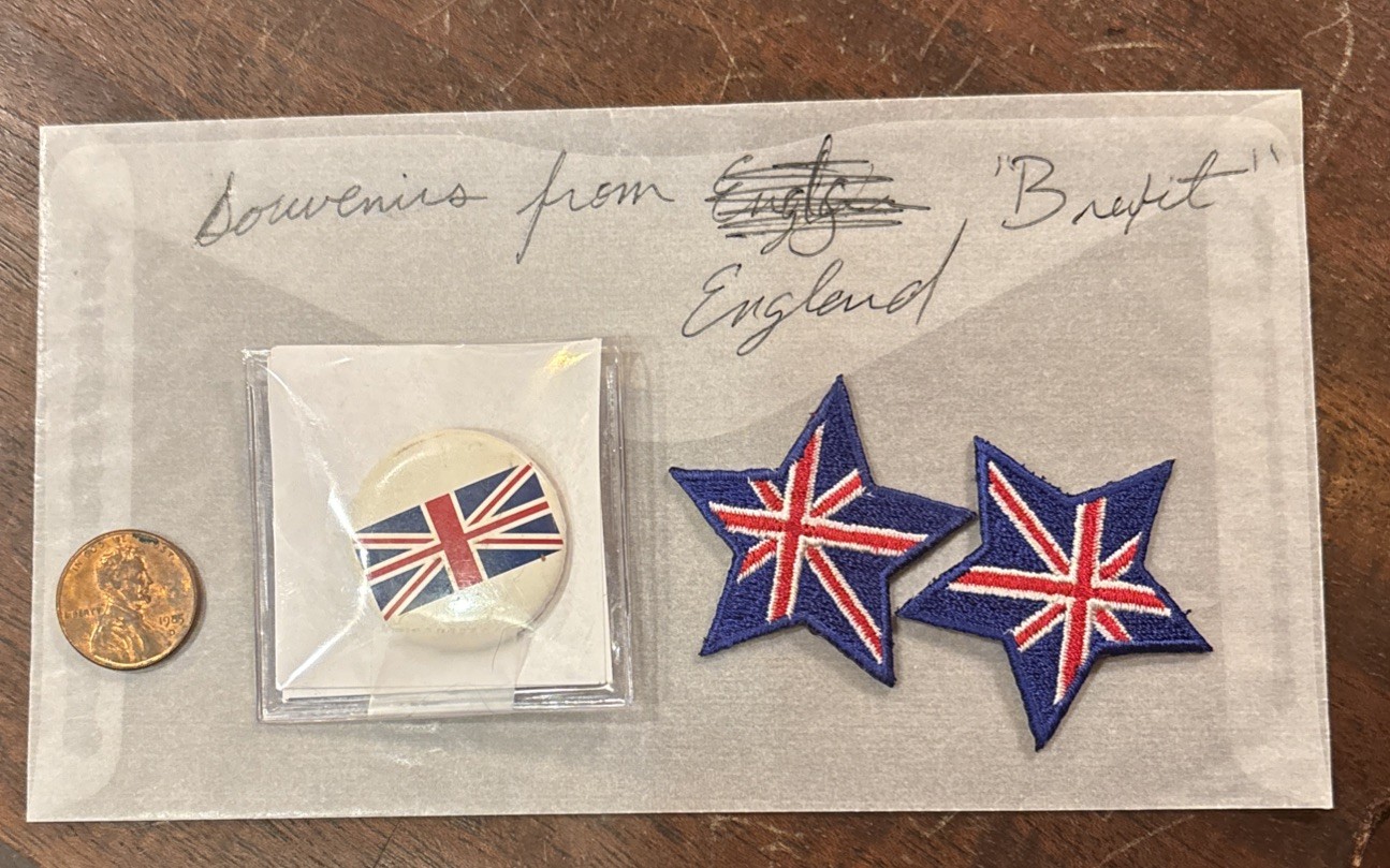 Vintage Brexit Button Patches England Great Britain 2016￼