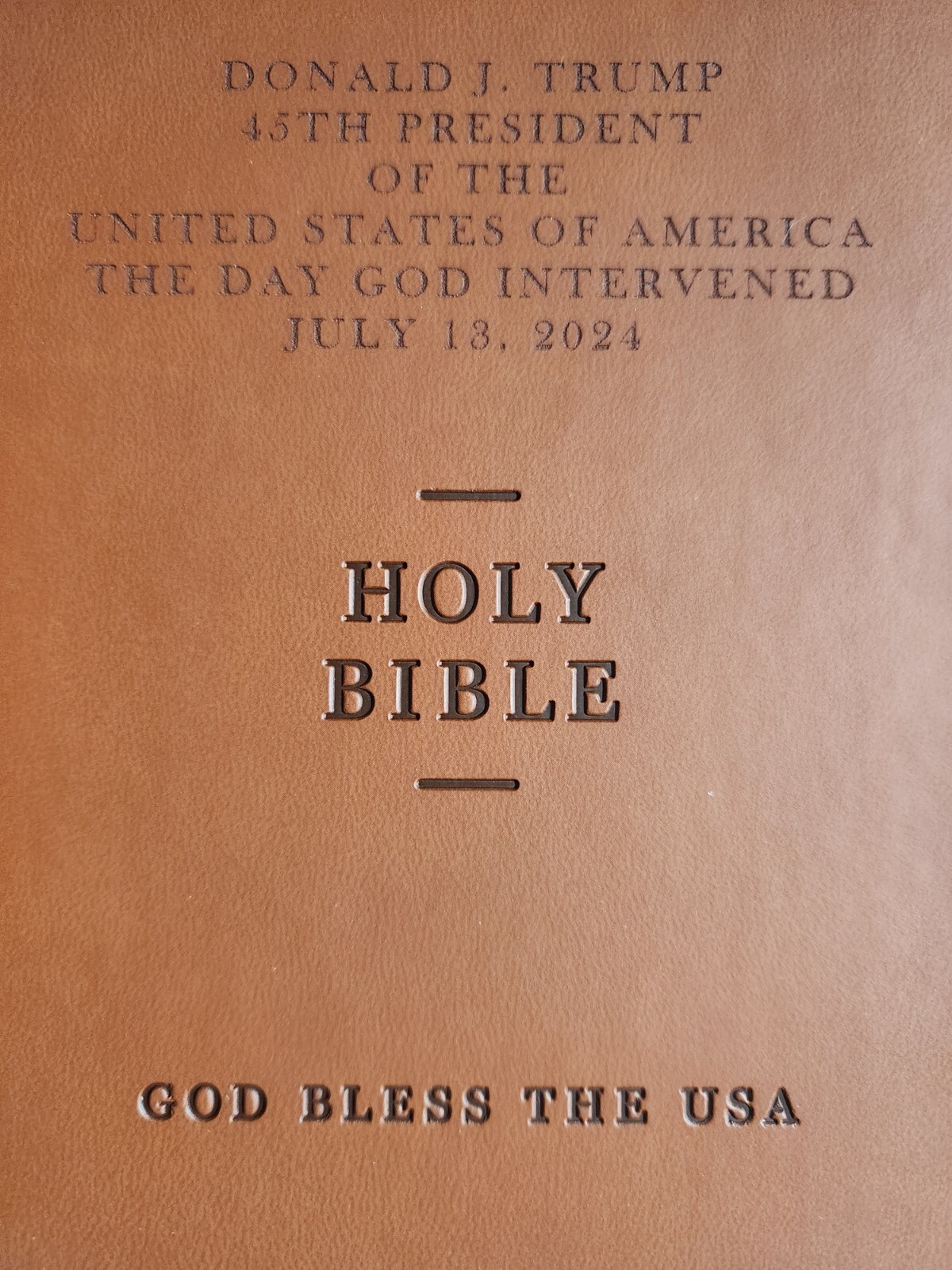 Lot of (5) God Bless The USA Bible President Donald Trump Bible Lee Greenwood