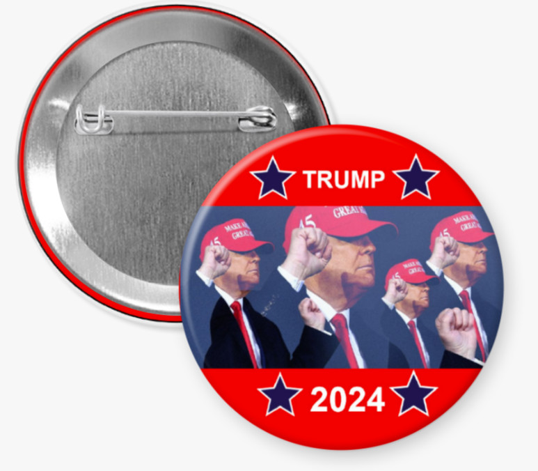 Donald Trump 2024 3-Pack Campaign Buttons (TRUMP-3PAK-001)
