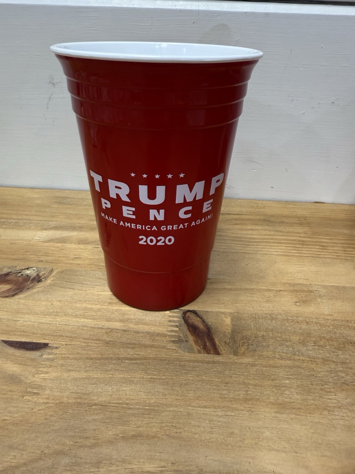 3 Trump Pence Red Cups 2020 Hard Plastic Make America Great Again Presidential