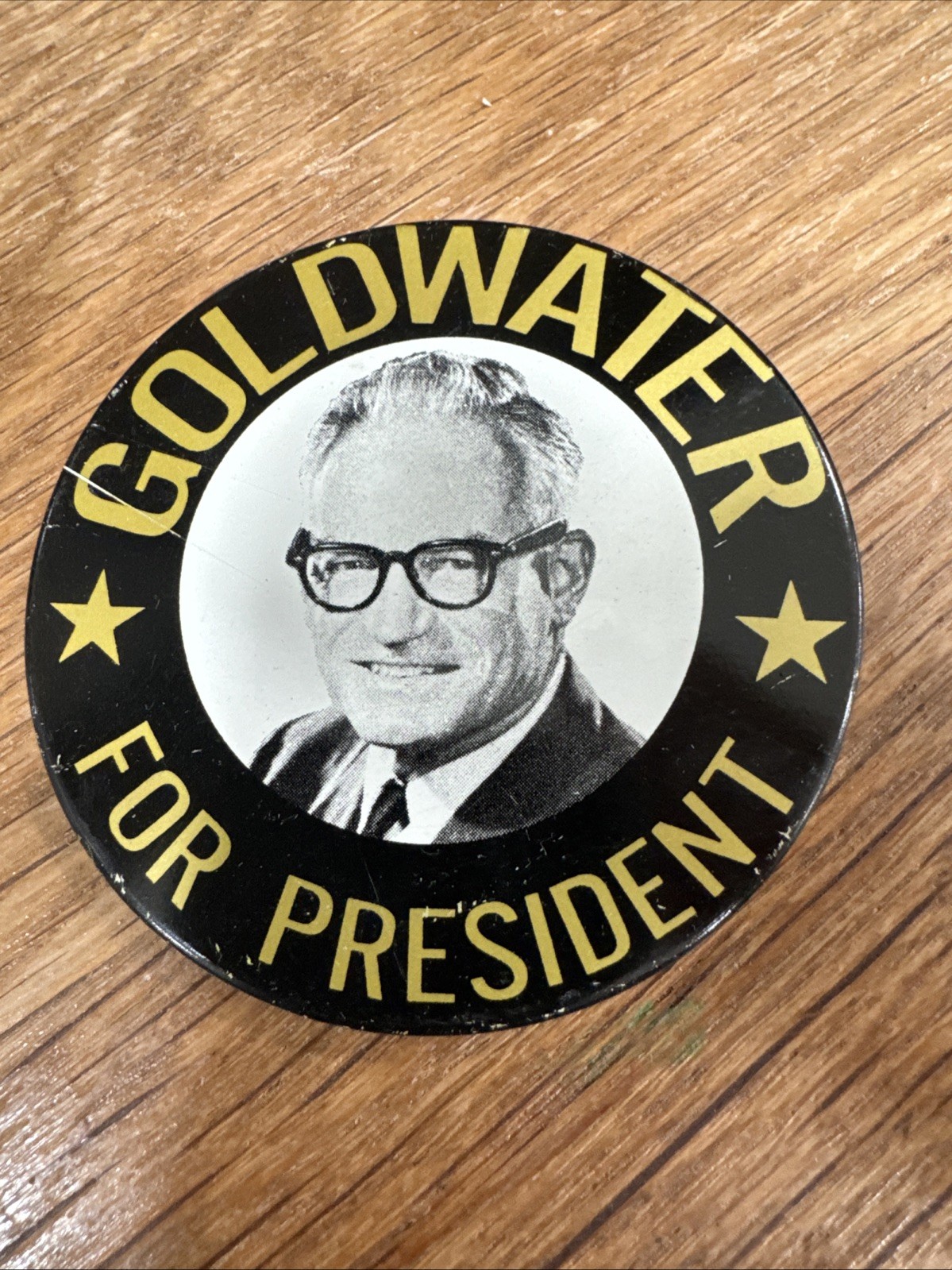 Large Barry Goldwater 1964 “Goldwater For President” Picture Political Button