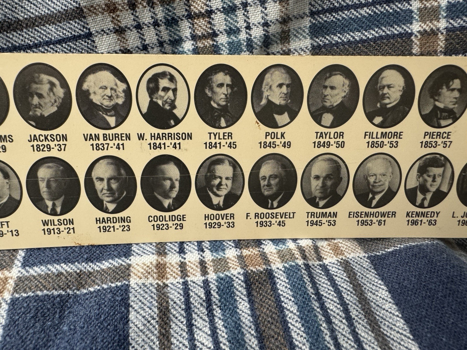 1993 12 Inch Plastic Ruler Flags, Star Spangled Banner, US Presidents. (B1)