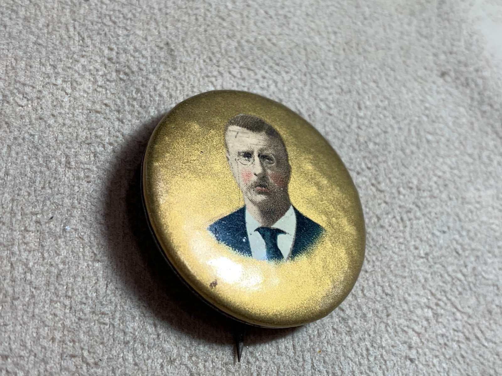 Theodore Roosevelt TR 1904 campaign pin button political