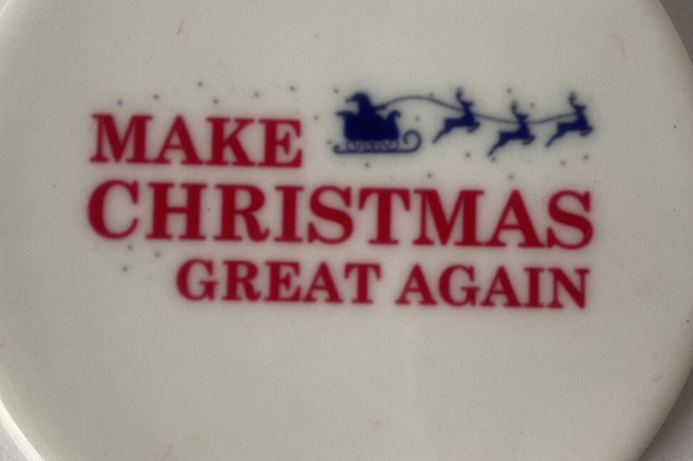 President Trump MAGA Make America Great Again Flat Christmas Tree Ornament 2016