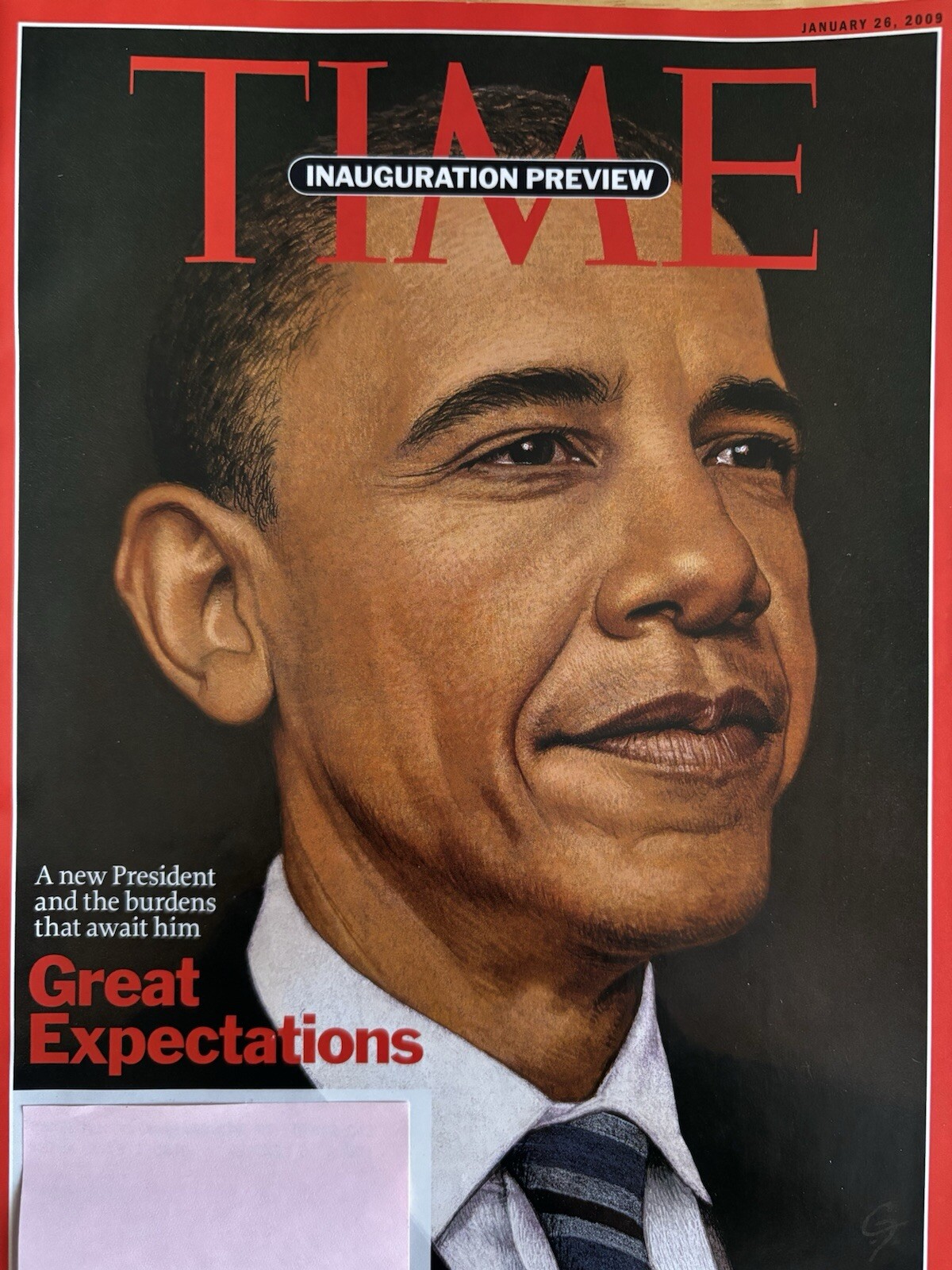 Time Magazine President-elect Barack Obama Inauguration Preview. Jan. 26, 2009