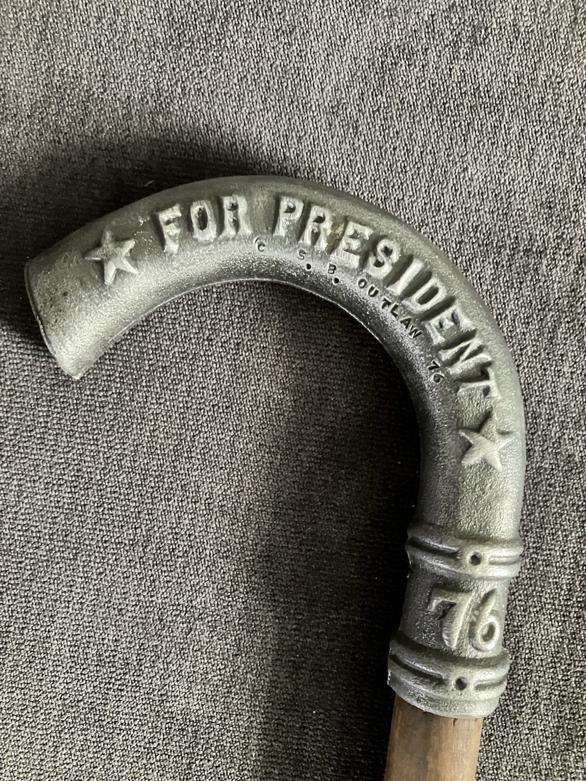 VINTAGE 1976 JIMMY CARTER PRESIDENTIAL CAMPAIGN CANE / WALKING STICK VG