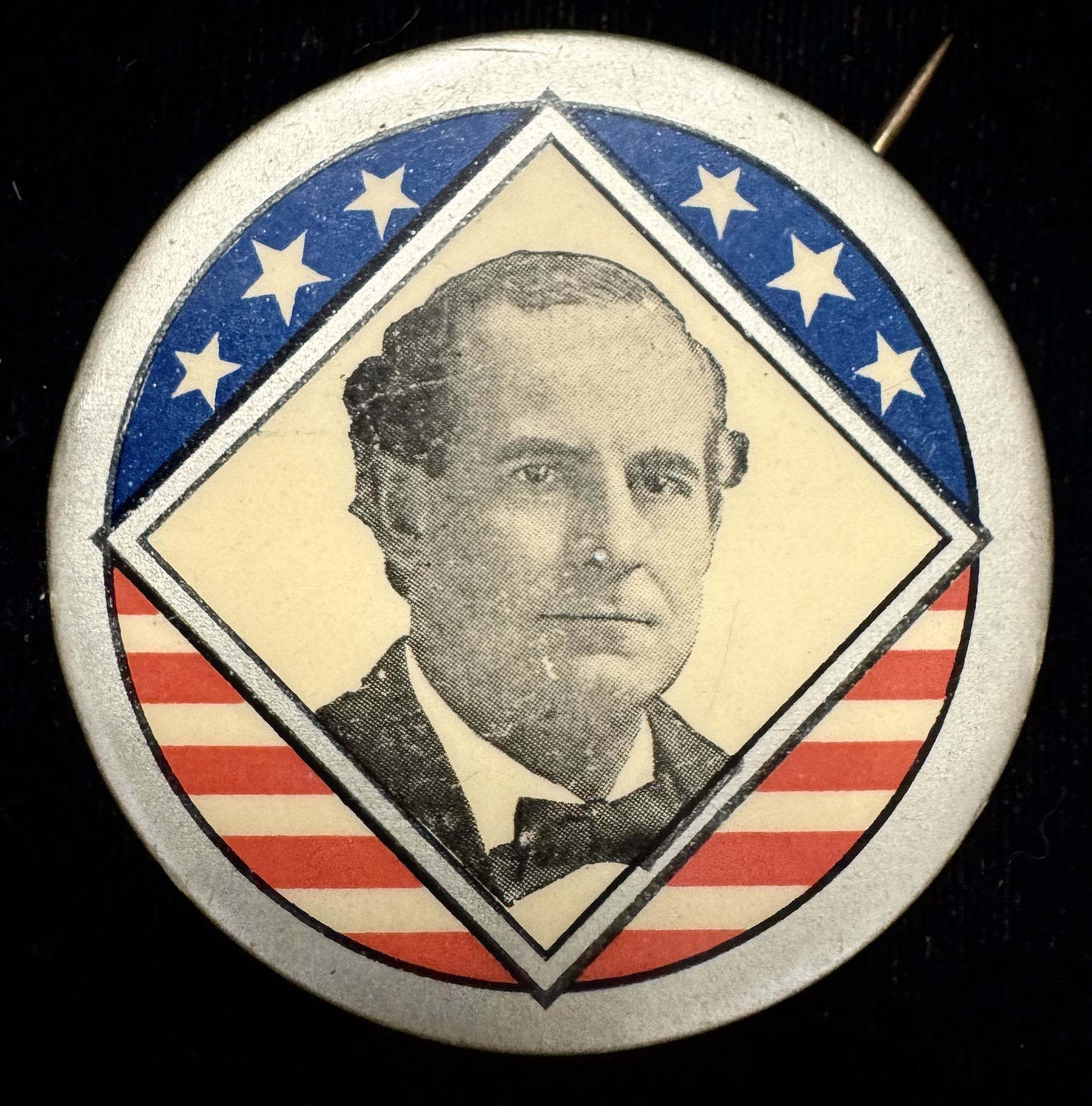 1896 WILLIAM J BRYAN 2 1/4″ CELLULOID CAMPAIGN BUTTON, VG+ BUT LOOKS EXCELLENT!