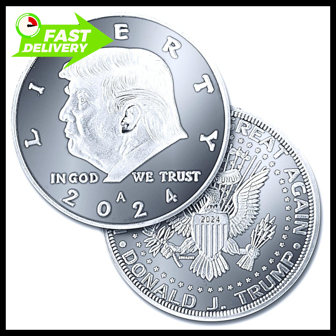 Donald Trump Silver Coin 2024 with Certificate of Authenticity, President Coin,