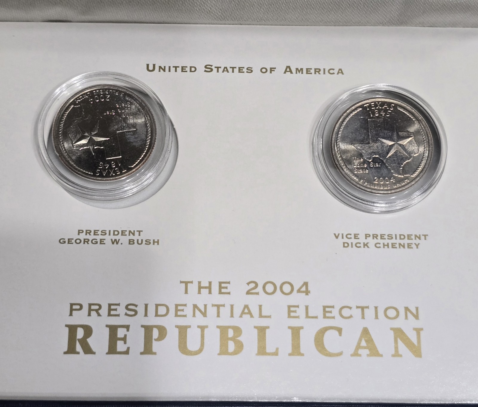 2004 Presidential Election, Democrat & Republican, Colorized Quarter Collection