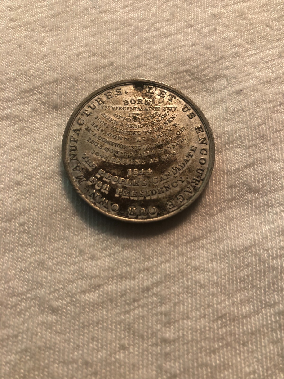 Henry Clay 1844 Presidential Campaign Token