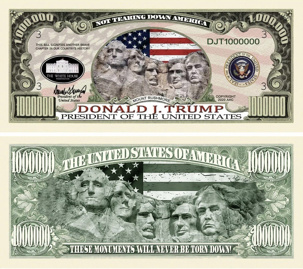 40 Pack Donald Trump Dollar Bill Rushmore POTUS Presidential Million MAGA Money