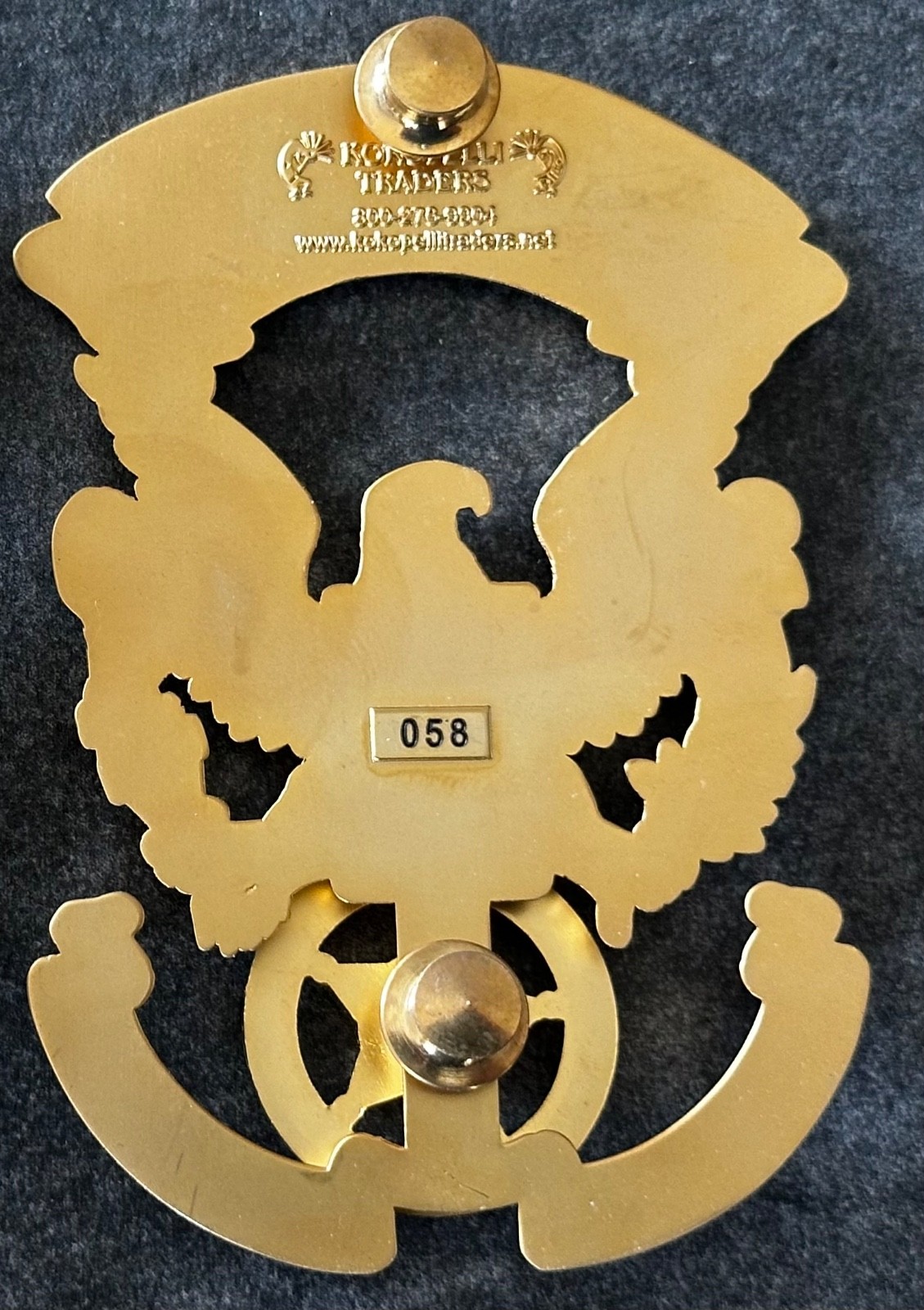 USMS – 2009 Inaugural “PLAQUE” version badge – with nails not pin