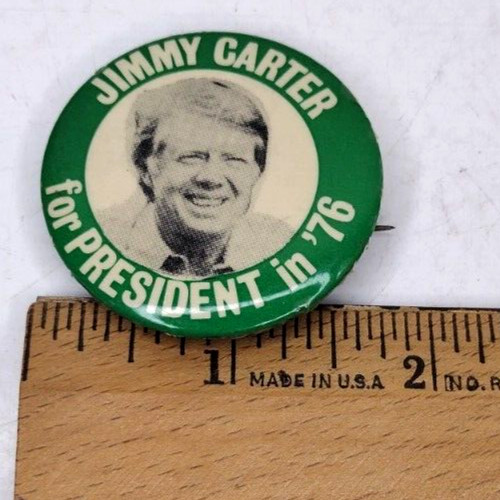 1976 Jimmy Carter Pin & Bumper Sticker Bicentennial Election Campaign Original