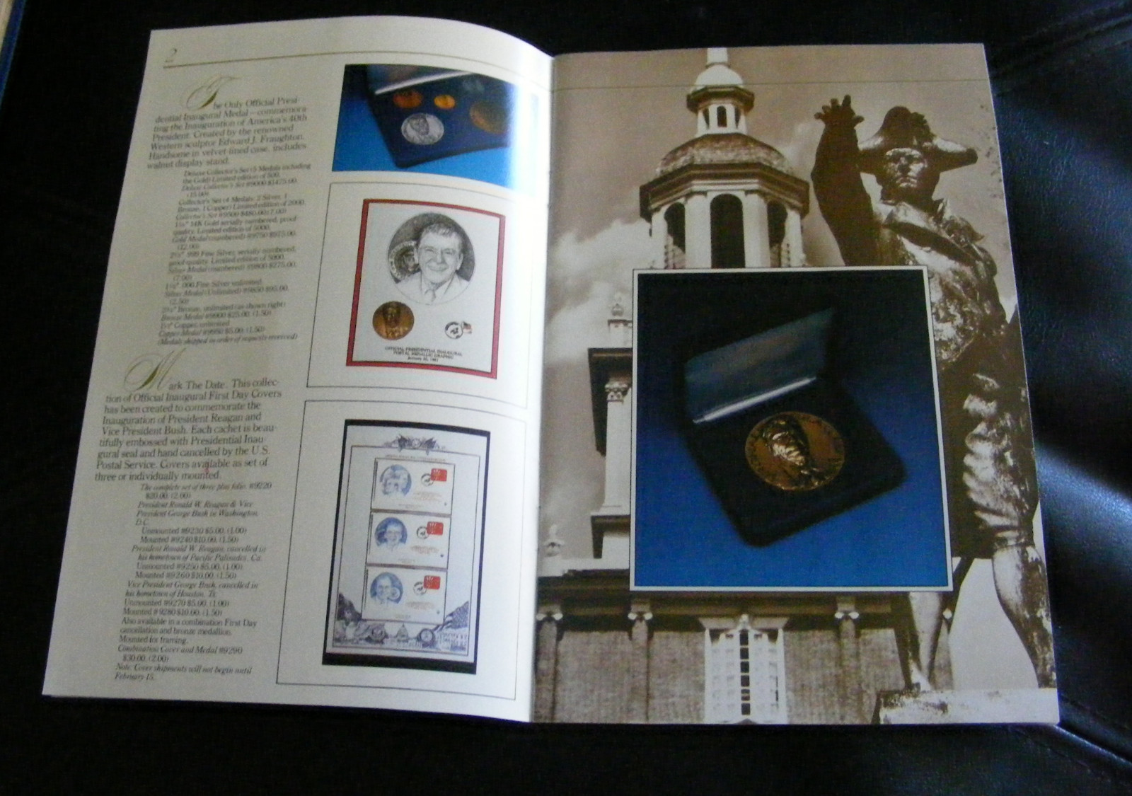 ORIGINAL Official REAGAN PRESIDENTIAL INAUGURAL Commemorative Collectibles Book