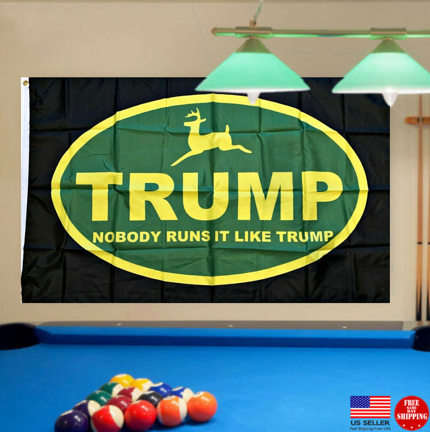 Nobody Runs it Like Trump 3×5 Flag Donald 2024 Vance MAGA 45 President 47 USA