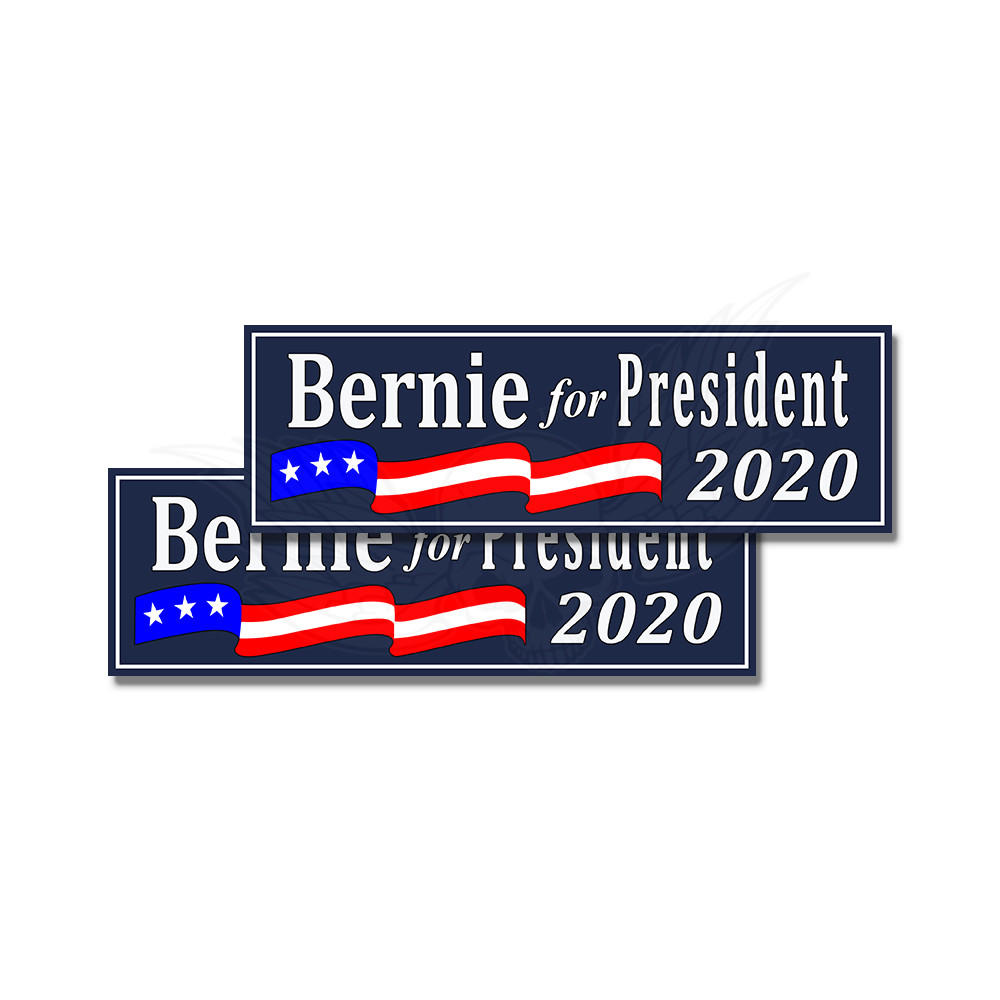 BERNIE FOR PRESIDENT 2020 Political Bumper Stickers – 2 pack blue