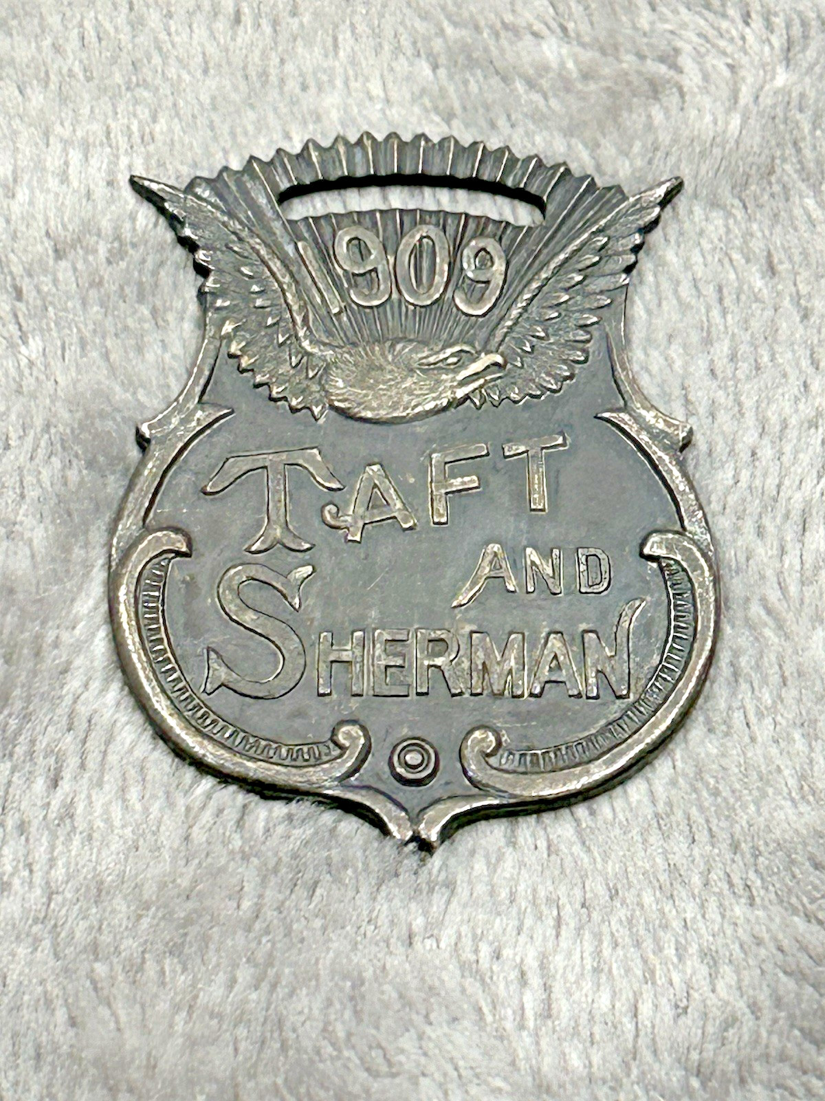William Howard Taft Watch Fob 1909 Presidential Campaign Sherman Vintage