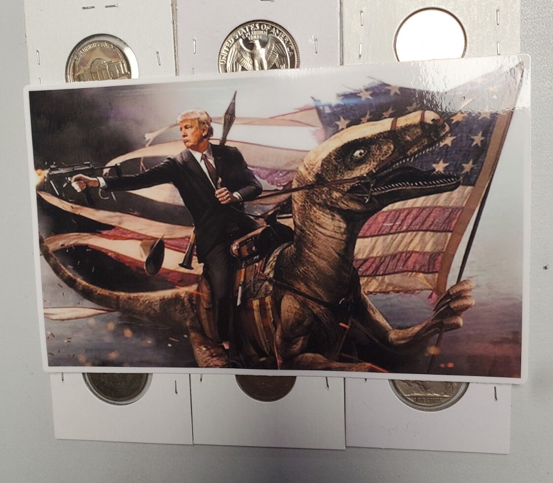 TRUMP 2024 BUMPER STICKERS 4×6 HEAVY DUTY WEATHER PROOF VINYL VELOCIRAPTOR