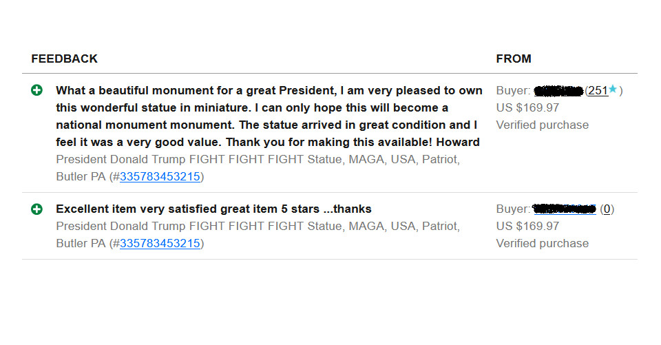 President Donald Trump FIGHT FIGHT FIGHT Mar-A-Largo Statue MAGA Patriot USA #47
