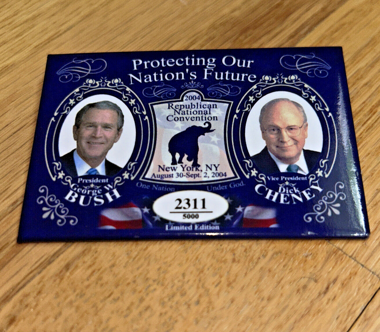 2004 Limited Edition BUSH- CHENEY JUGATE – REPUBLICAN CONVENTION NYC #2311 /5000