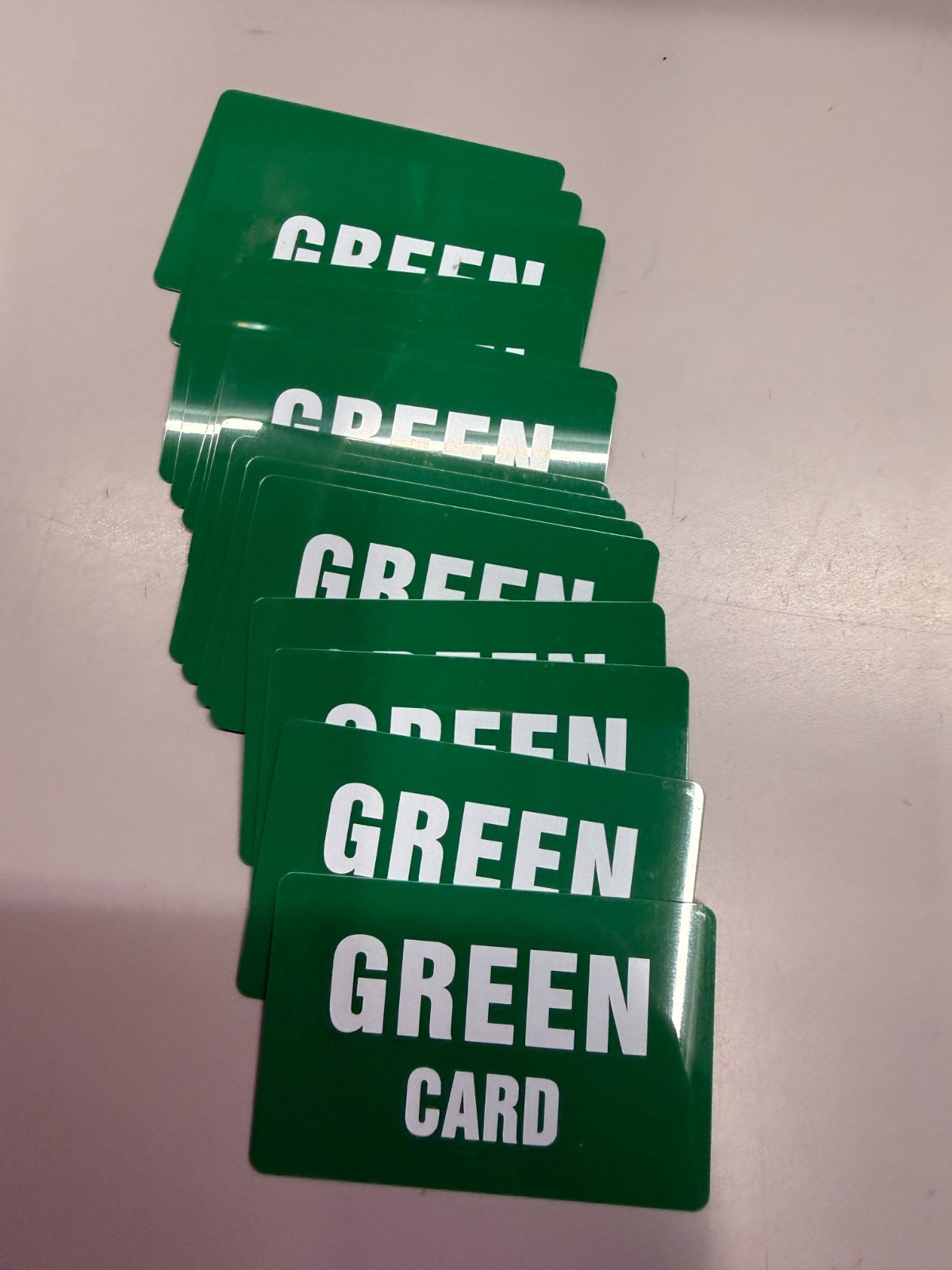 NEW 5 Card Lot Trump Gold Green Race Jail White Plastic ICE MAGA Funny Gift