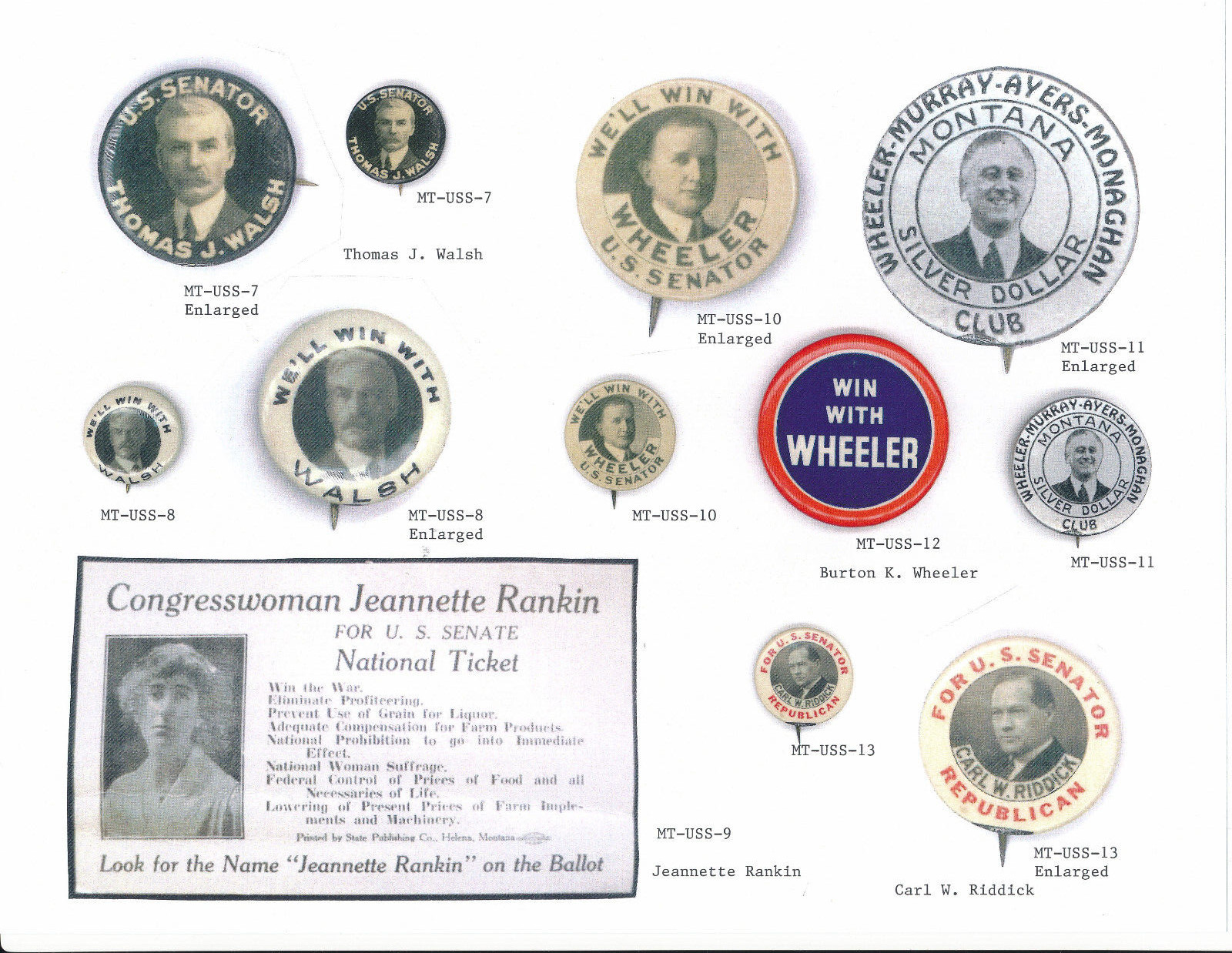 Political Campaign Items Idaho-Montana-N.Dakota-S.Dakota-Wyoming 256 page book
