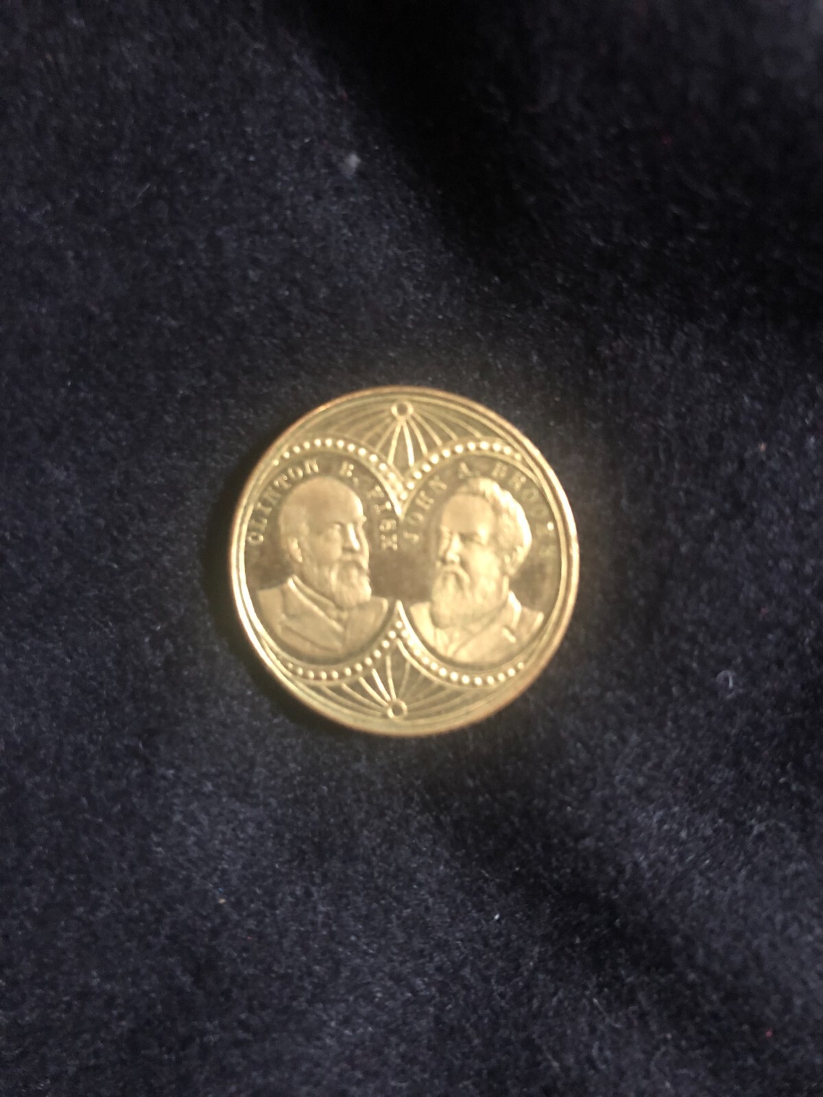 Clinton B. Fisk & John A. Brooks 1888 Presidential Campaign Token