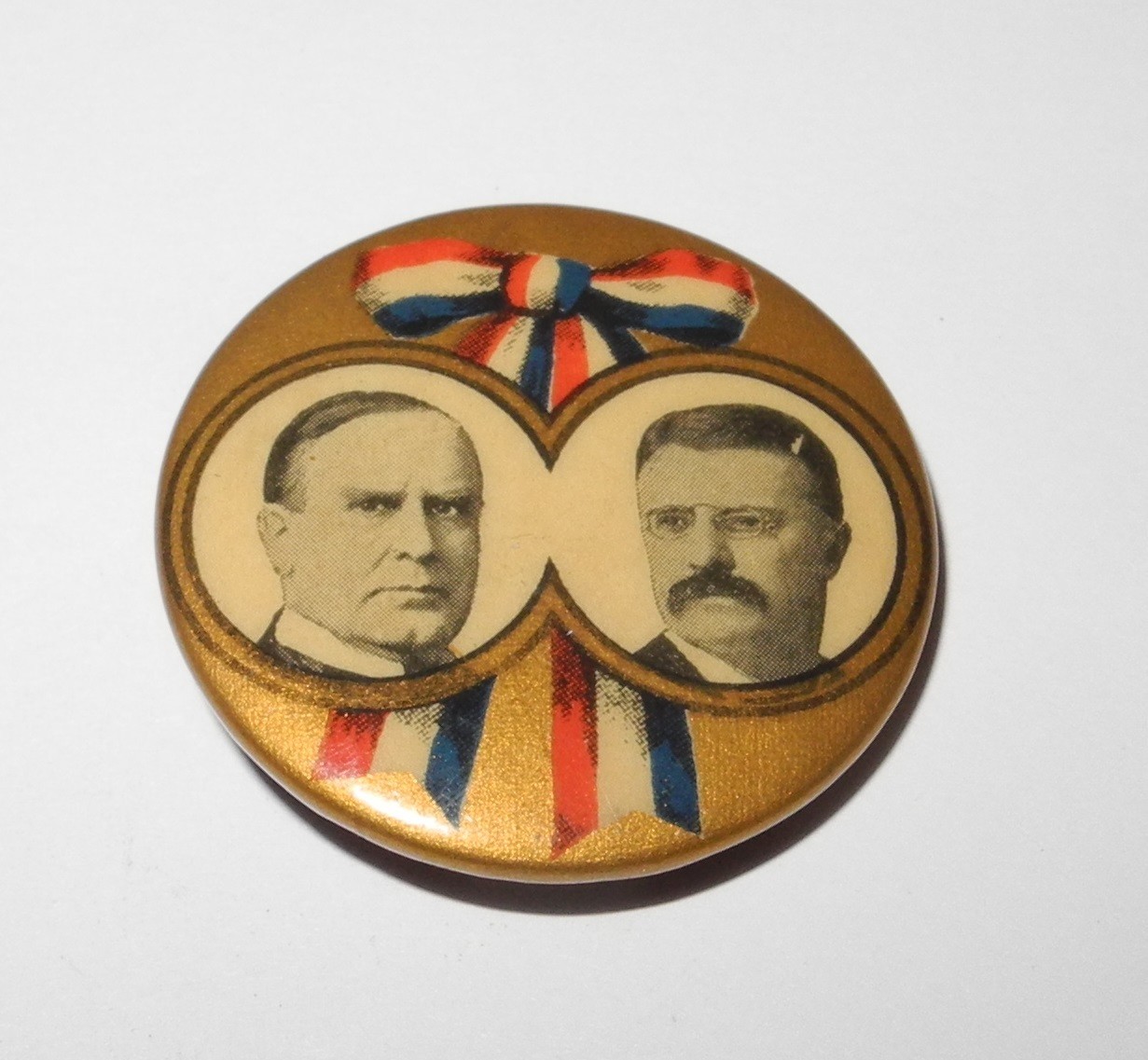 1900 MCKINLEY & ROOSEVELT Political Campaign President Election Button 1.25″ Pin
