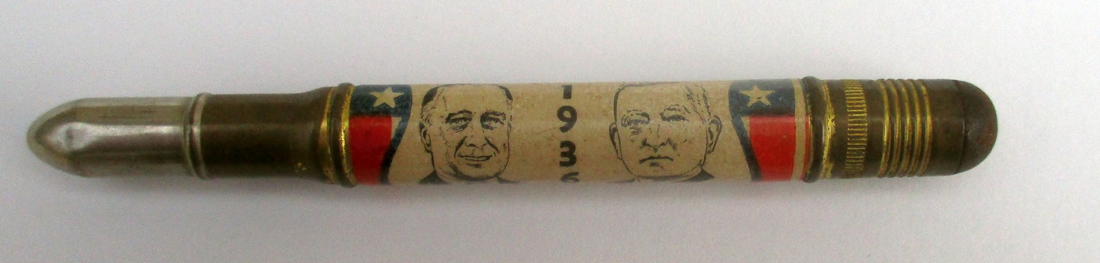 Antique Roosevelt & Garner 1936 Political Bullet Pencil